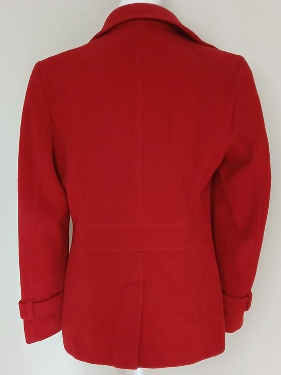 Steilmann Wool & Cashmere Blend Double Breasted Pea Coat Size 8 - Picture 4 of 6